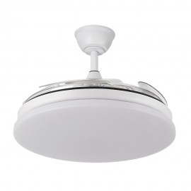 Ventilador Mini Viper DC Blanco-Plata Plegable 91Ø 48w Mando Memoria Y Temporizador 208999074 - Fabrilamp