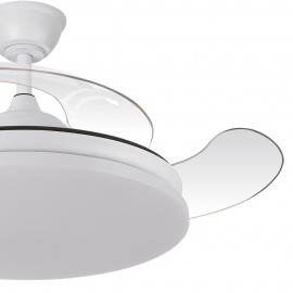 Ventilador Mini Viper DC Blanco-Plata Plegable 91Ø 48w Mando Memoria Y Temporizador 208999074 - Fabrilamp