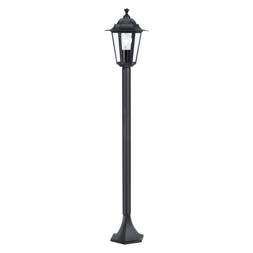 Eglo Pedestal Exterior Negro Laterna 4 22144 - Lamparas Eglo