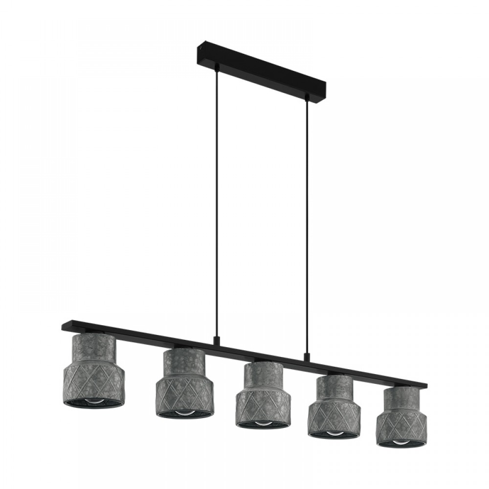 Eglo Lampara Vintage Hilcott Lineal 5L 39855 - Lamparas Eglo