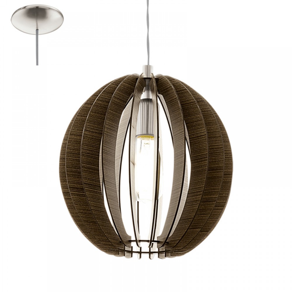 Eglo Colgante Madera Cossano E27 1 Luz 94635 - Lamparas Eglo