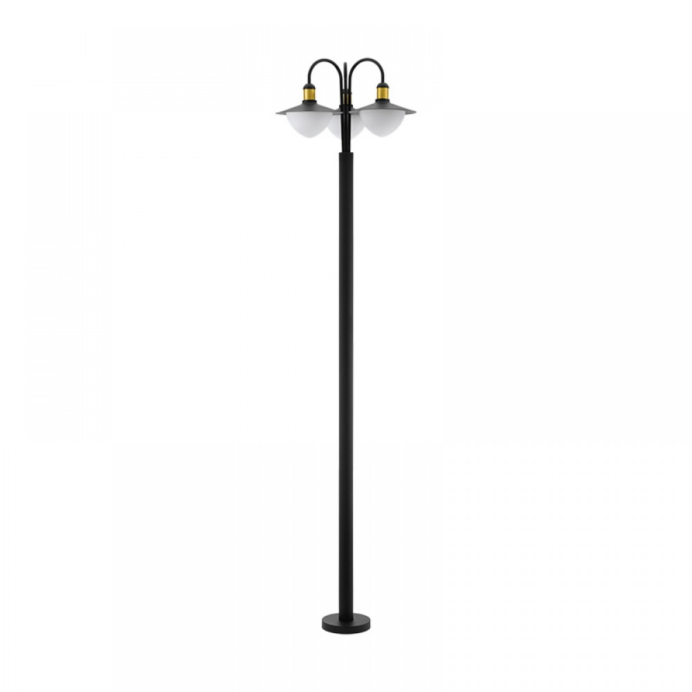 Eglo Farola Exterior Negro Oro Sirmione 97288 - Lamparas Eglo