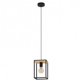 Eglo Lampara Libertad Negro-Marron 99795 - Lamparas Eglo