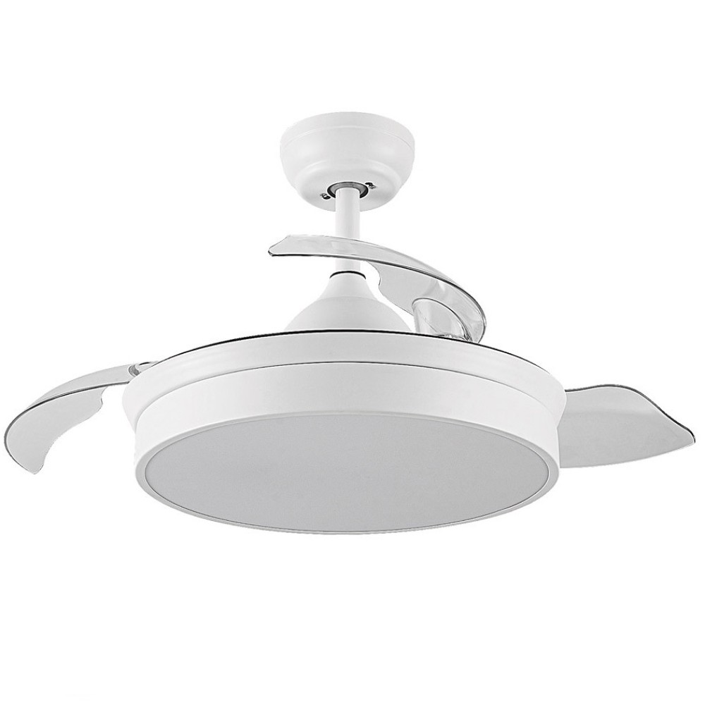 Ventilador Mini Cala DC Blanco Plegable 91Ø 48w Mando Memoria y Temporizador 158999001 - Fabrilamp