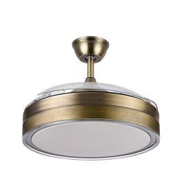 Ventilador Criador DC Plegable Cuero 108Ø 72W Mando, Memoria y Temporizador 165591414 - Fabrilamp