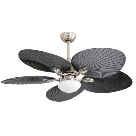 Ventilador Chaw DC Niquel-negro 132Ø 24w 5 Aspas Mando Memoria y temporizador 173291534 - Fabrilamp
