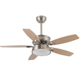 Ventilador Braw DC Niquel 106,7Ø 30w Mando Memoria y temporizador 181891510 - Fabrilamp