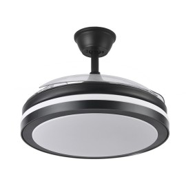 Ventilador Esparta DC Negro Plegable 110Ø 72w 3 Aspas Mando Memoria y Temporizador 184791409 - Fabrilamp