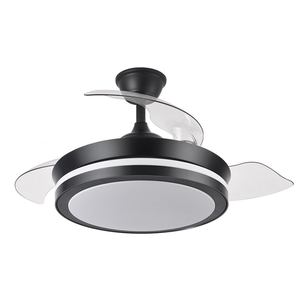 Ventilador Mini Esparta DC Negro Plegable 91Ø 72w Mando Memoria y Temporizador 184799009 - Fabrilamp