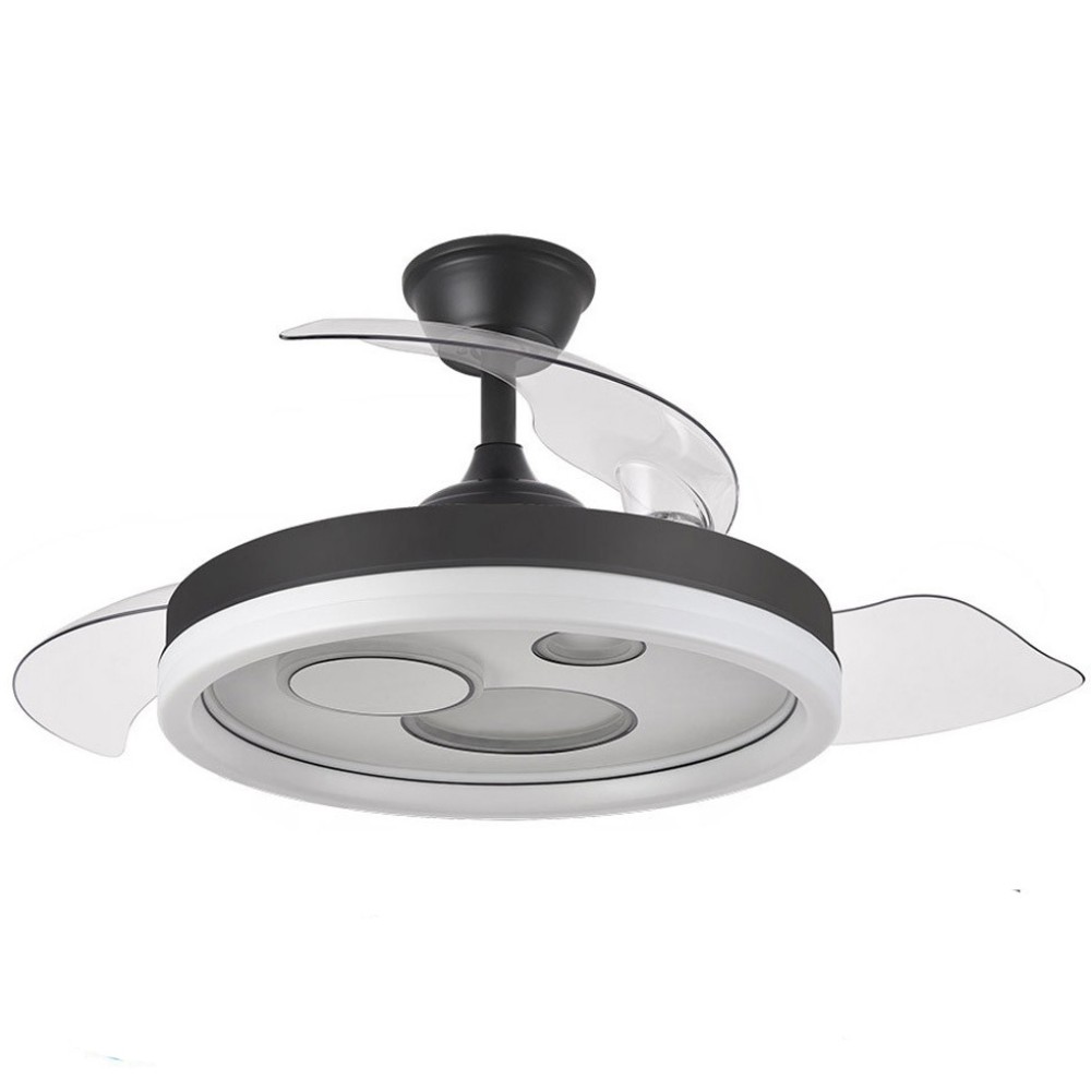 Ventilador Turia DC Negro Plegable 110Ø 72W Mando memoria y Temporizador 184891409 - Fabrilamp