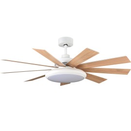 Ventilador Pireo DC Blanco 132Ø 36W 9 Aspas Mando Memoria y Temporizador 185391968 - Fabrilamp