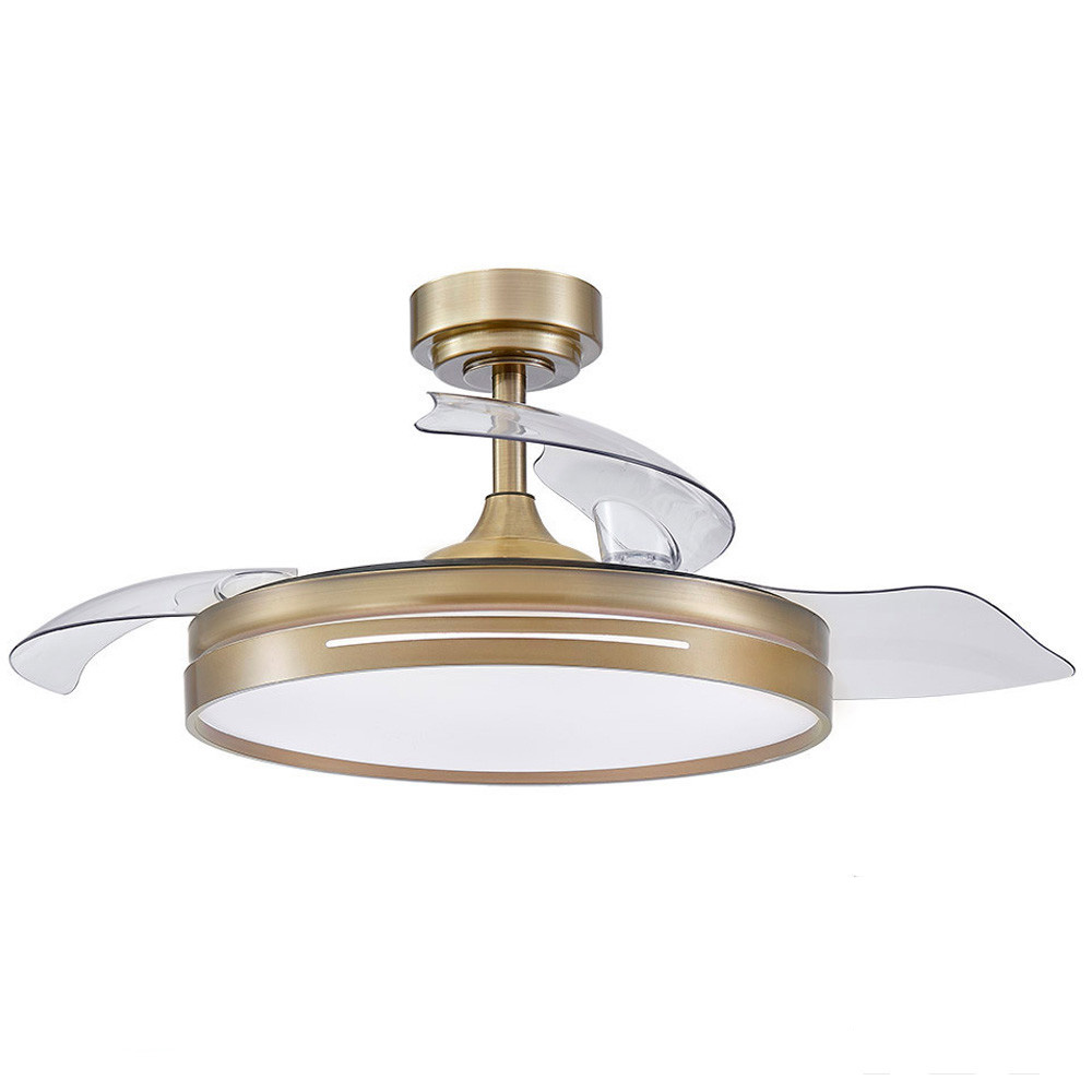 Ventilador Micenas DC Cuero Plegable 108Ø 72w 3Aspas Mando Memoria y Temporizador 186091414 - Fabrilamp
