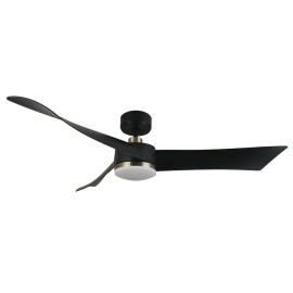 Ventilador Tempel Dc Negro-Cuero 132Ø 26W 3 Aspas Mando Memoria Y Temporizador 187491373 - Fabrilamp