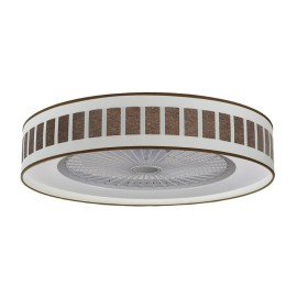 Ventilador Ivanna Blanco-Oxido Negra 60Ø 72W 5 Aspas Mando Regulable Memoria Y Temporizador 188491517 - Fabrilamp