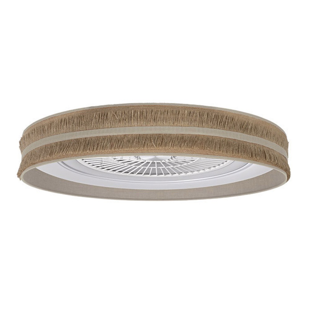 Ventilador Natalia DC Saco-Beis 60Ø 72W 5 Aspas Mando Regulable Memoria Y Temporizador 188591515 - Fabrilamp