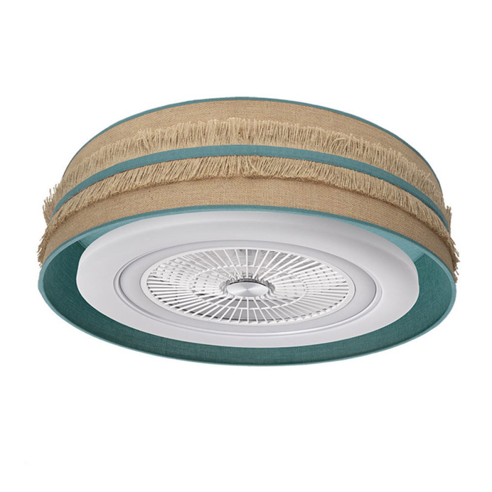 Ventilador Natalia DC Saco-Turquesa 70Ø 72W 5 Aspas Mando Regulable Memoria Y Temporizador 188591748 - Fabrilamp