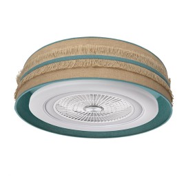 Ventilador Natalia DC Saco-Turquesa 70Ø 72W 5 Aspas Mando Regulable Memoria Y Temporizador 188591748 - Fabrilamp