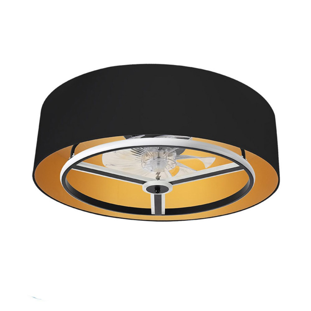 Ventilador AnusKa DC Negro-Oro 70Ø 60W 8 Aspas Mando Regulable Memoria Y Temporizador 188691709 - Fabrilamp