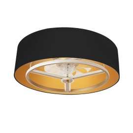 Ventilador AnusKa DC Negro-Oro Oro 70Ø 60W 8 Aspas Mando Regulable Memoria Y Temporizador 188691716 - Fabrilamp