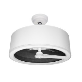 Ventilador Tatiana DC Blanco-Madera Negra 62Ø 110W 3 Aspas Mando Memoria Y Temporizador 189191309 - Fabrilamp
