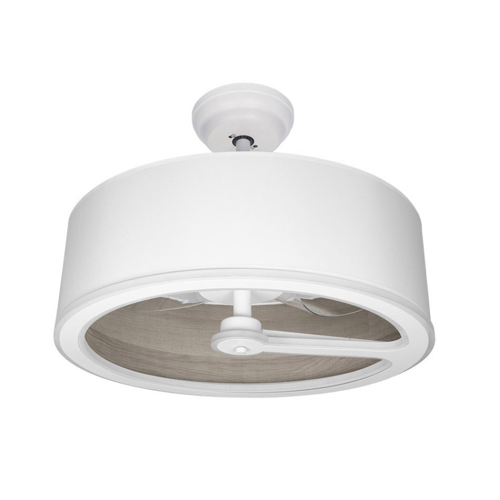 Ventilador Tatiana DC Blanco-Madera Gris 62Ø 110W 3 Aspas Mando Memoria Y Temporizador 189191383 - Fabrilamp
