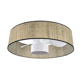 Ventilador Natasha DC Mimbre-Blanco 70Ø 24W 3 Aspas Mando Memoria Y Temporizador 189991701 - Fabrilamp