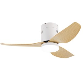 Ventilador Borax DC Blanco-Haya 101Ø 20w 3 Aspas Mando Memoria y Temporizador 206691368 - Fabrilamp