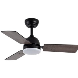 Ventilador Portico DC Negro 91Ø 20w 3Aspas Reversibles Mando Memoria y Temporizador 206991309 - Fabrilamp