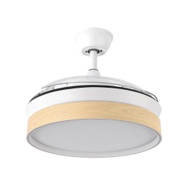 Ventilador Mini Iglu DC Blanco-Haya Plegable 91Ø 72w Mando Memoria y Temporizador 207099068 - Fabrilamp