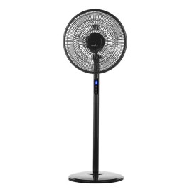 Ventilador Icono Negro De Pie 44Ø 45w 5Aspas Oscilante Mando y Temporizador 207441009 - Fabrilamp