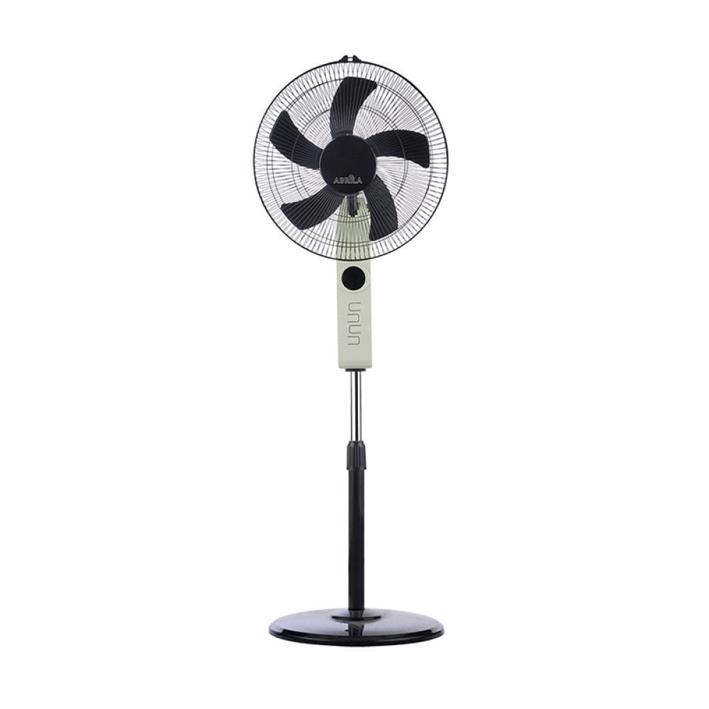 Ventilador Circus Beis-Negro De Pie 43Ø 45w 5Aspas Oscilante Mando y Temporizador 207541015 - Fabrilamp