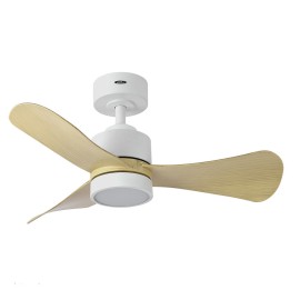 Ventilador Zepelin DC Blanco-Haya 91Ø 18w 3Aspas Mando Memoria y Temporizador 207791368 - Fabrilamp