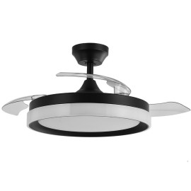 Ventilador Zenit DC Negro Plegable 107Ø 72w 3aspas Mando Memoria Y Temporizador 208491309 - Fabrilamp