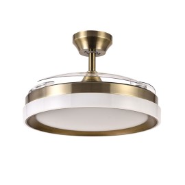 Ventilador Zenit DC Cuero Plegable 107Ø 72w 3aspas Mando Memoria Y Temporizador 208491314 - Fabrilamp