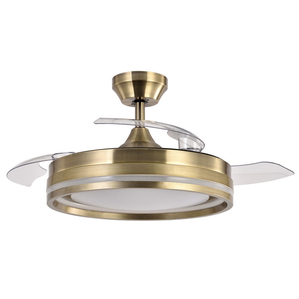 Ventilador Cerrato Dc Cuero Plegable 107Ø 72w 3aspas Mando Memoria Y Temporizador 208691314 - Fabrilamp