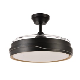 Ventilador Tempano DC Negro -Oro Plegable 107Ø 72w 3aspas Mando Memoria Y Temporizador 208891316 - Fabrilamp