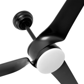 Ventilador Montijo DC Negro 132Ø 24w 3aspas Mando Regulable Memoria Y Temporizador 209791309 - Fabrilamp