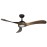 Ventilador Castelo DC Negro-Roble 132Ø 18w 3aspas Mando Regulable Memoria Y Temporizador 212091309