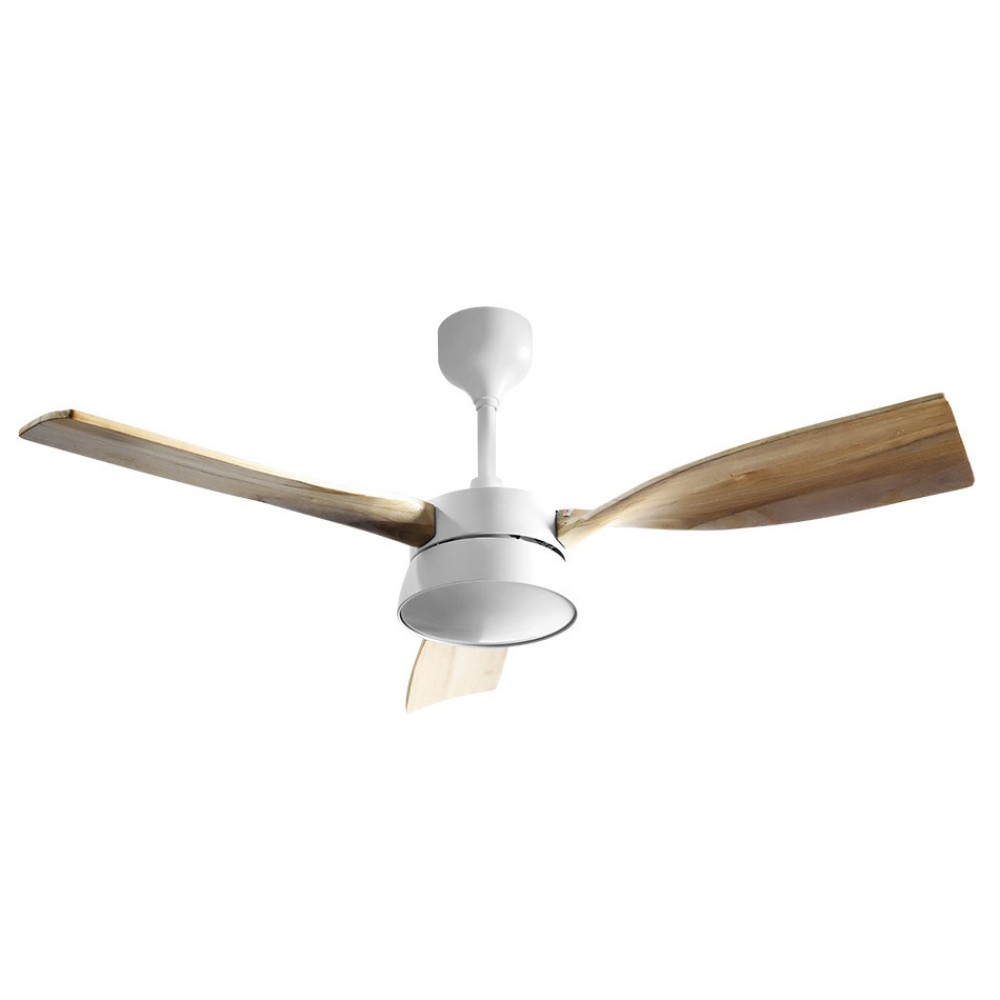Ventilador Estio DC Blanco-Haya 132Ø 24w 3aspas Mando Regulable Memoria Y Temporizador 212291368 - Fabrilamp