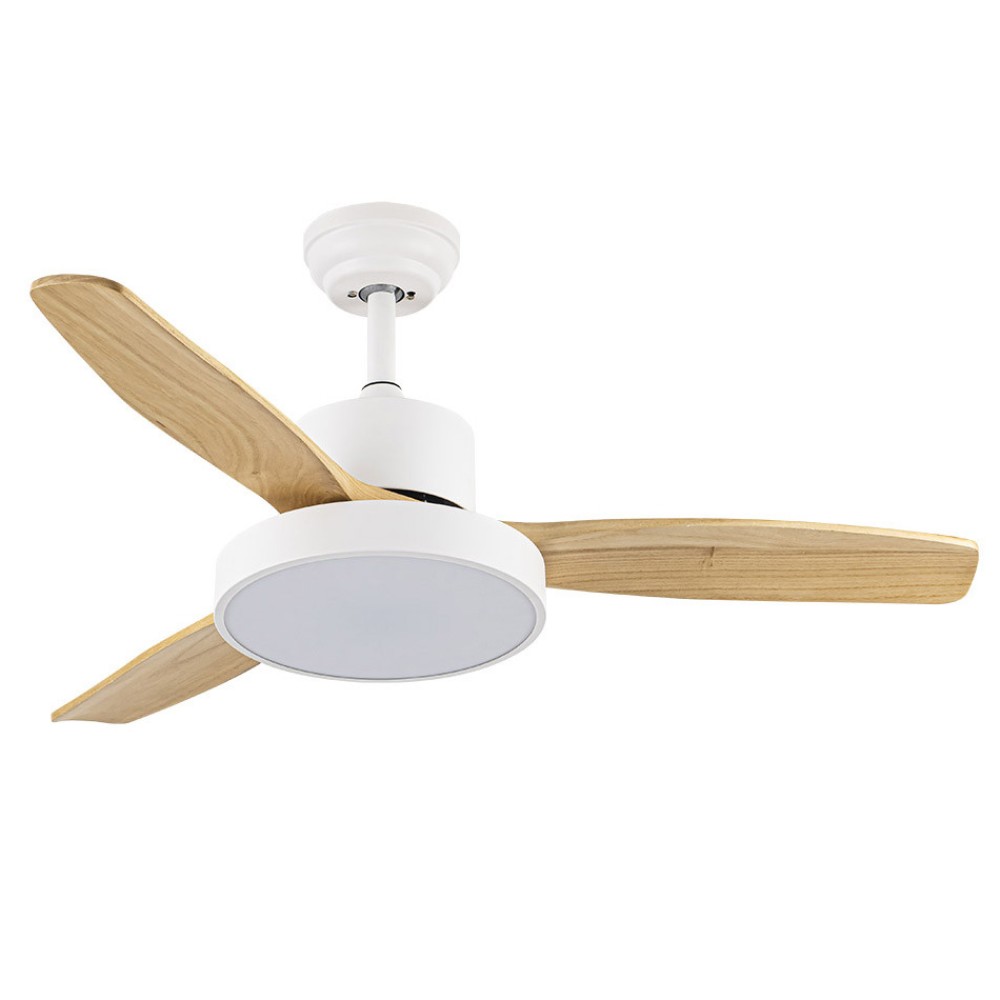 Ventilador Kavala DC Blanco 112Ø 48w 3aspas Mando Memoria Y Temporizador 212791368 - Fabrilamp