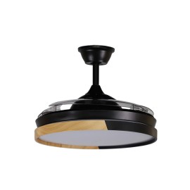 Ventilador Emperador DC Negro-haya Plegable 106Ø 72W 3aspas Mando Memoria Y Temporizador 214491388 - Fabrilamp