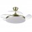 Ventilador Tridente DC Plegable Metal Cuero 107Ø Ultrasilencioso 59w CCT Regulable Mando Memoria 236391314