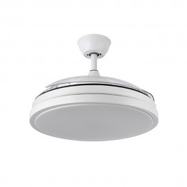 Ventilador ESCORPION DC Plegable Metal Blanco 3aspas 107Ø Ultrasilencioso 59w Regulable Mando Memoria 214591301 - Fabrilamp
