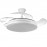 Ventilador ESCORPION DC Plegable Metal Blanco 4aspas 107Ø Ultrasilencioso 59w Regulable Mando Memoria 214591301