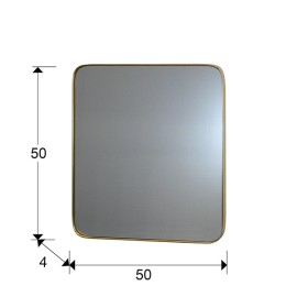 Espejo Orio Cuadrado 50X50 Oro 127011 - Schuller