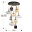 Lampara Norma 9 Luces Negro-Laton 225090