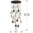 Lampara Norma 18 Luces Negro-Laton Dimable 225892D