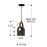 Lampara Adame 1 Luz Negro-Oro 346011