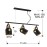 Lampara Adame 3 Luces Negro-Oro 346724