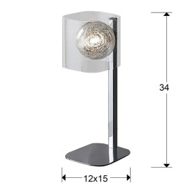 Sobremesa Eclipse Cromo Led 6W 1L 506625 - Schuller